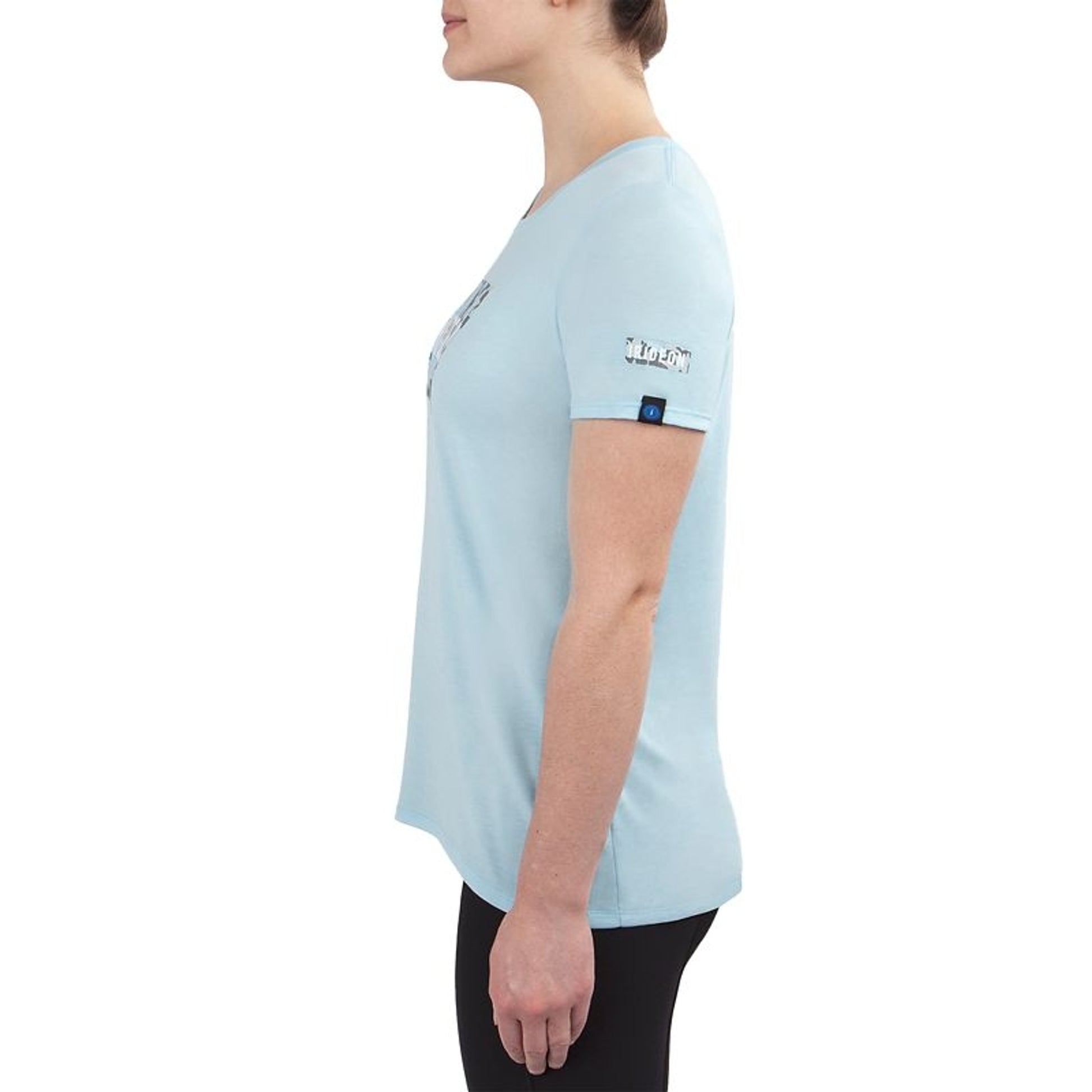 Irideon Ladies Ride On Camo Tee Shirt M Blue