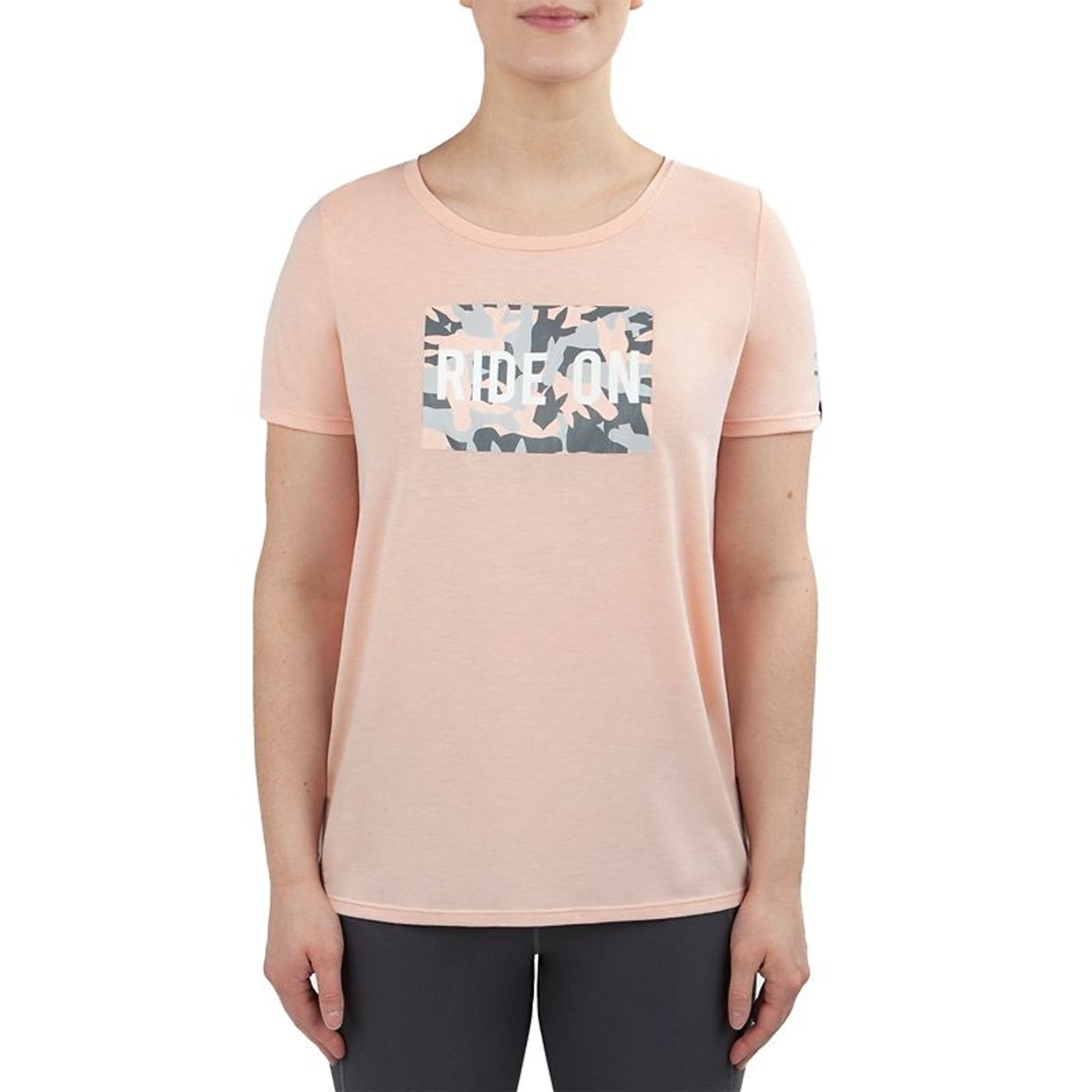Irideon Ladies Ride On Camo Tee Shirt M Blue