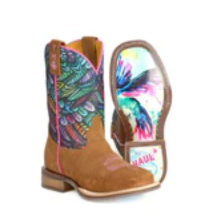Tin Haul Childs Hummingbird Sole Sq Toe Boots
