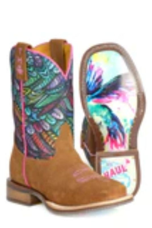 Tin Haul Childs Hummingbird Sole Sq Toe Boots