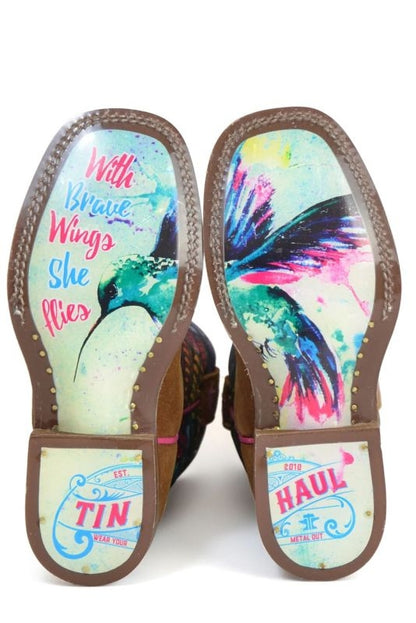 Tin Haul Childs Hummingbird Sole Sq Toe Boots