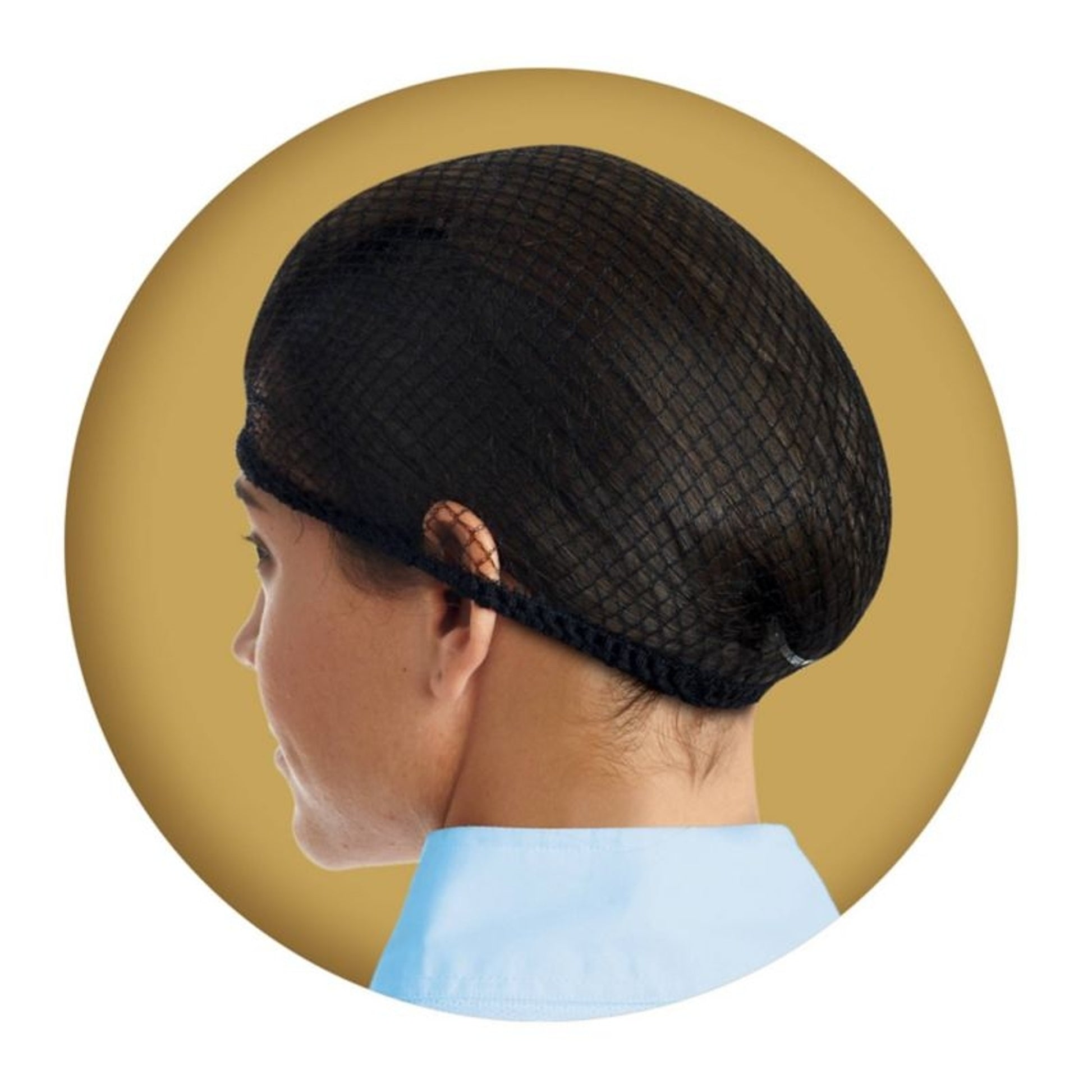 Ovation Deluxe Hair Net Pack Of 2 One Size Bk/Wh