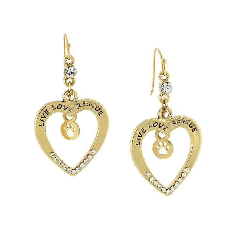 1928 Jewelry Live Love Rescue Earrings