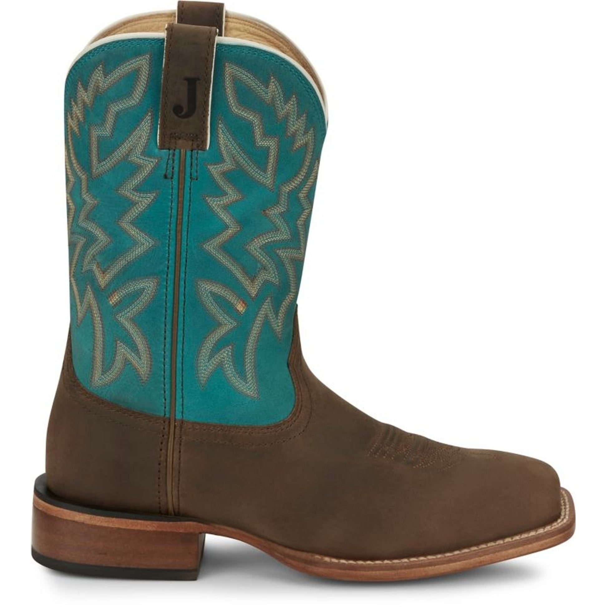 Justin Mens Guy Square Toe Boots