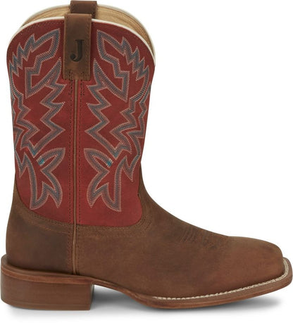 Justin Mens Guy Square Toe Boots