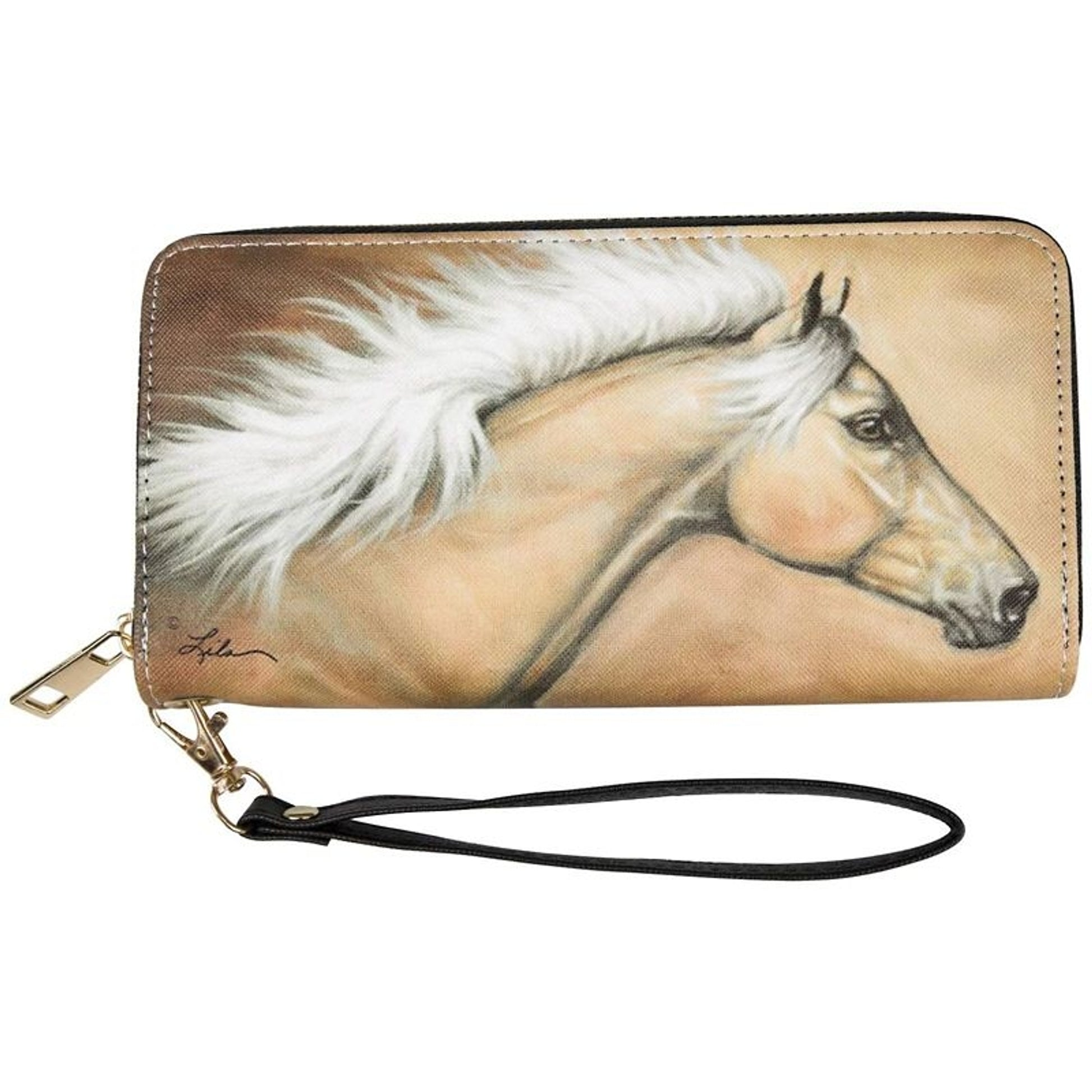 AWST Intl Lila Palomino Clutch Wallet with Wristle