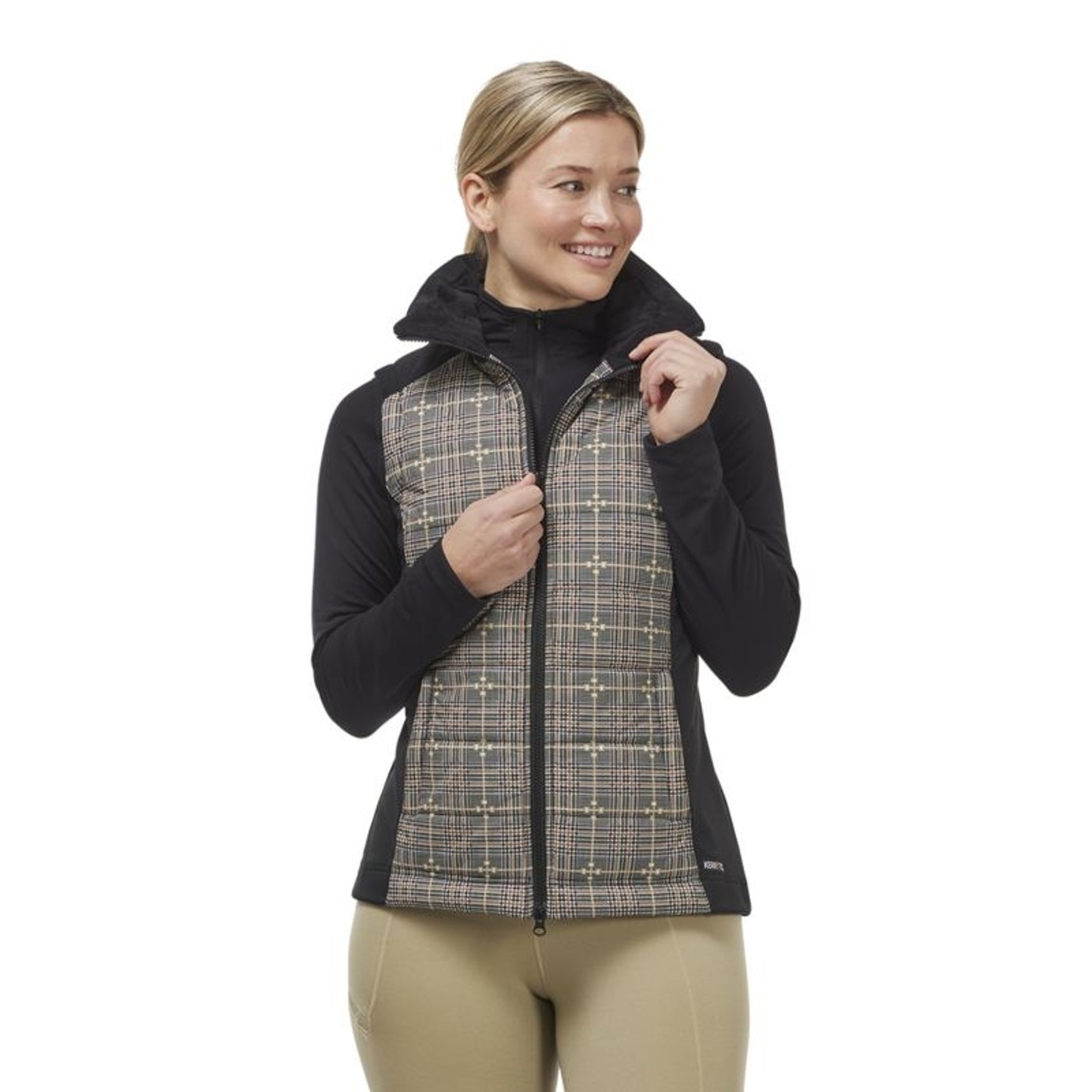 Kerrits Ladies Bits of Plaid Quilted Vest