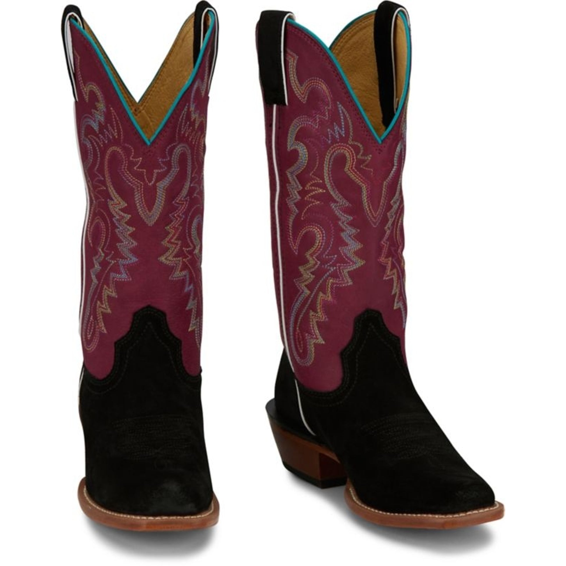 Justin Ladies Annie Up Sq Toe Boots
