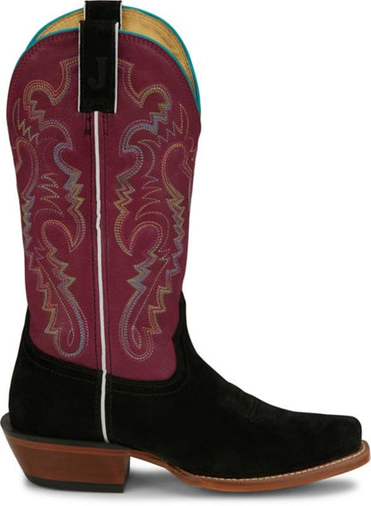Justin Ladies Annie Up Sq Toe Boots