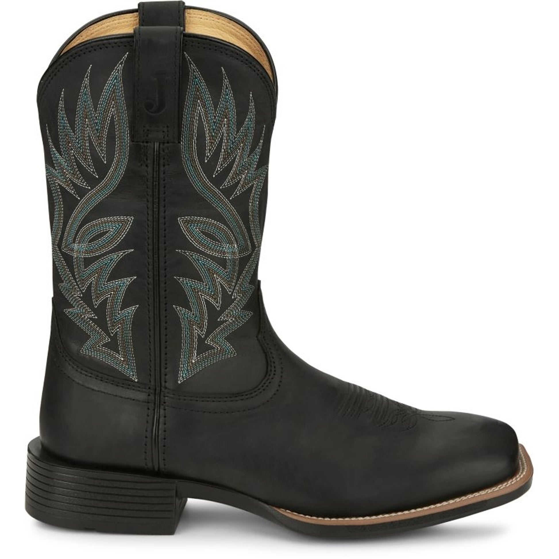 Justin Mens Zeke Sq Toe Boots