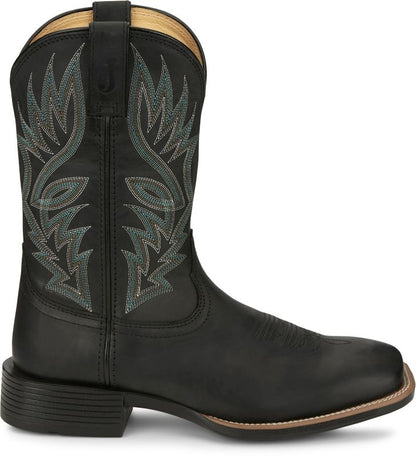 Justin Mens Zeke Sq Toe Boots