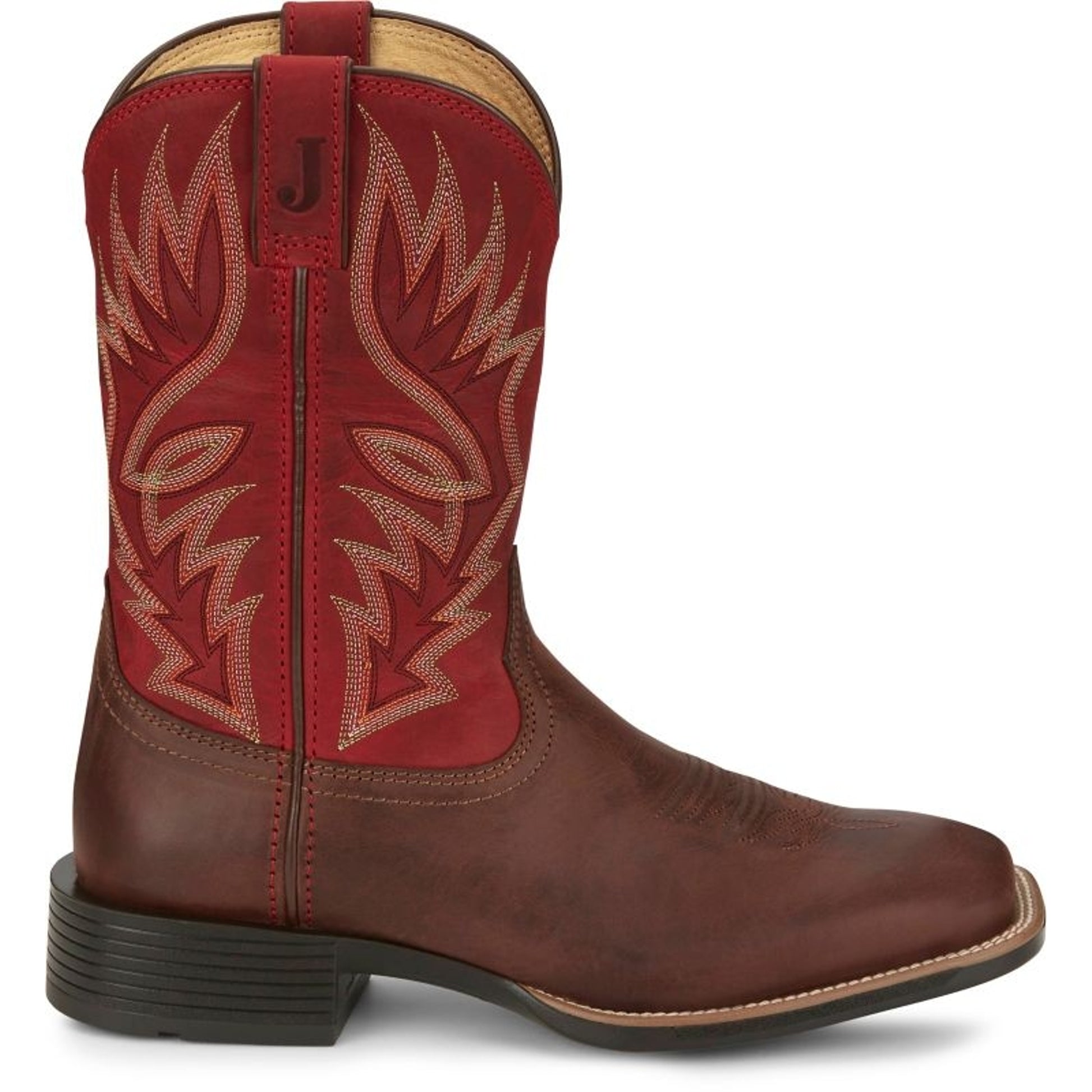 Justin Mens Zeke Sq Toe Boots