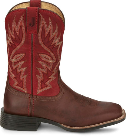Justin Mens Zeke Sq Toe Boots
