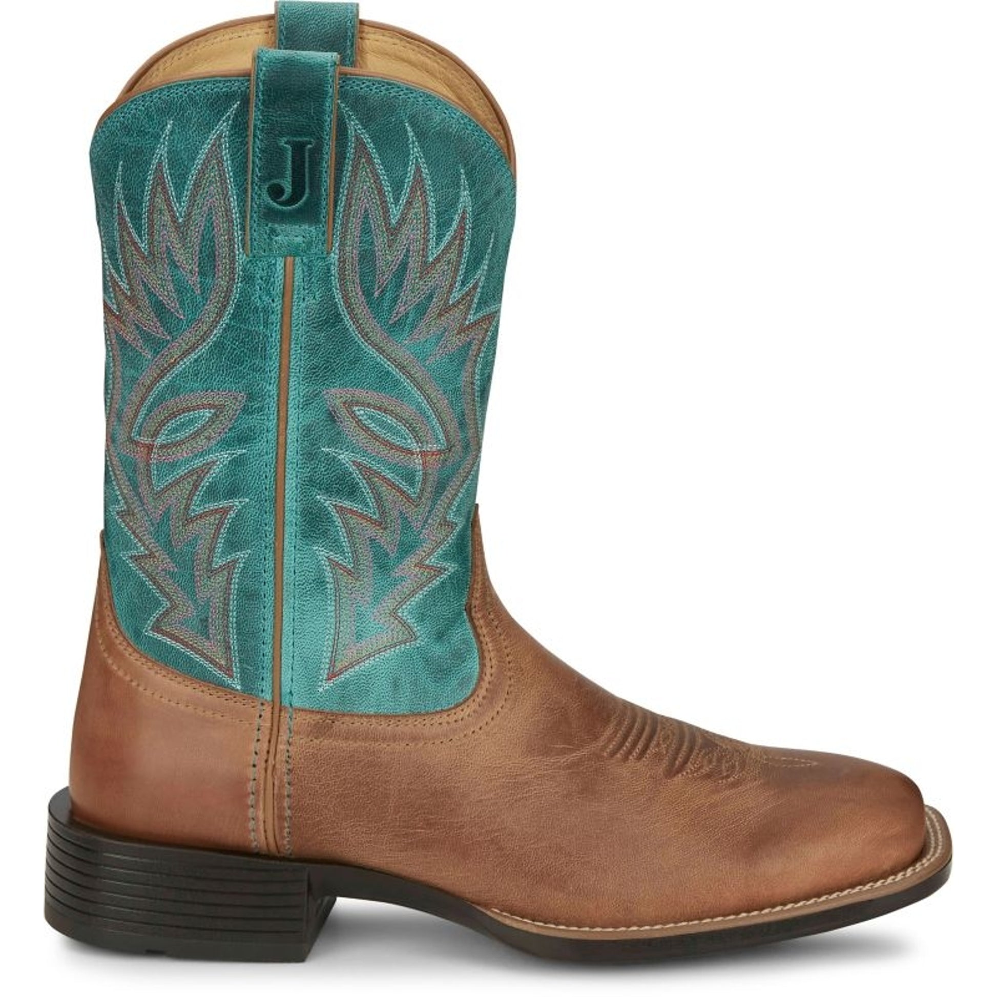 Justin Mens Zeke Sq Toe Boots