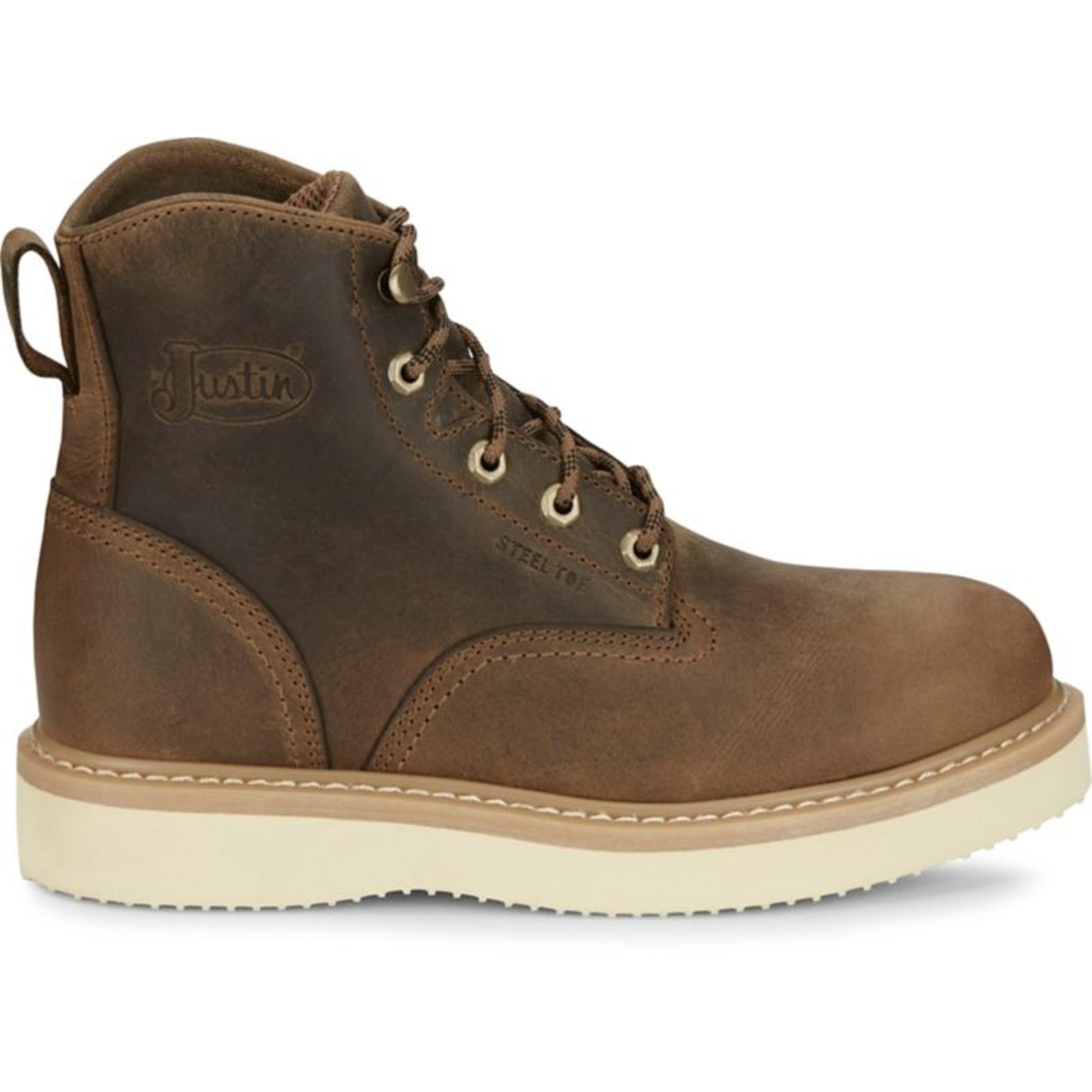 Justin Mens Maxwell Rnd Toe ST Boots