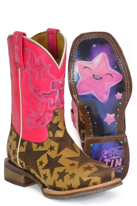 Tin Haul Childs Starring Me Sq Toe Boots