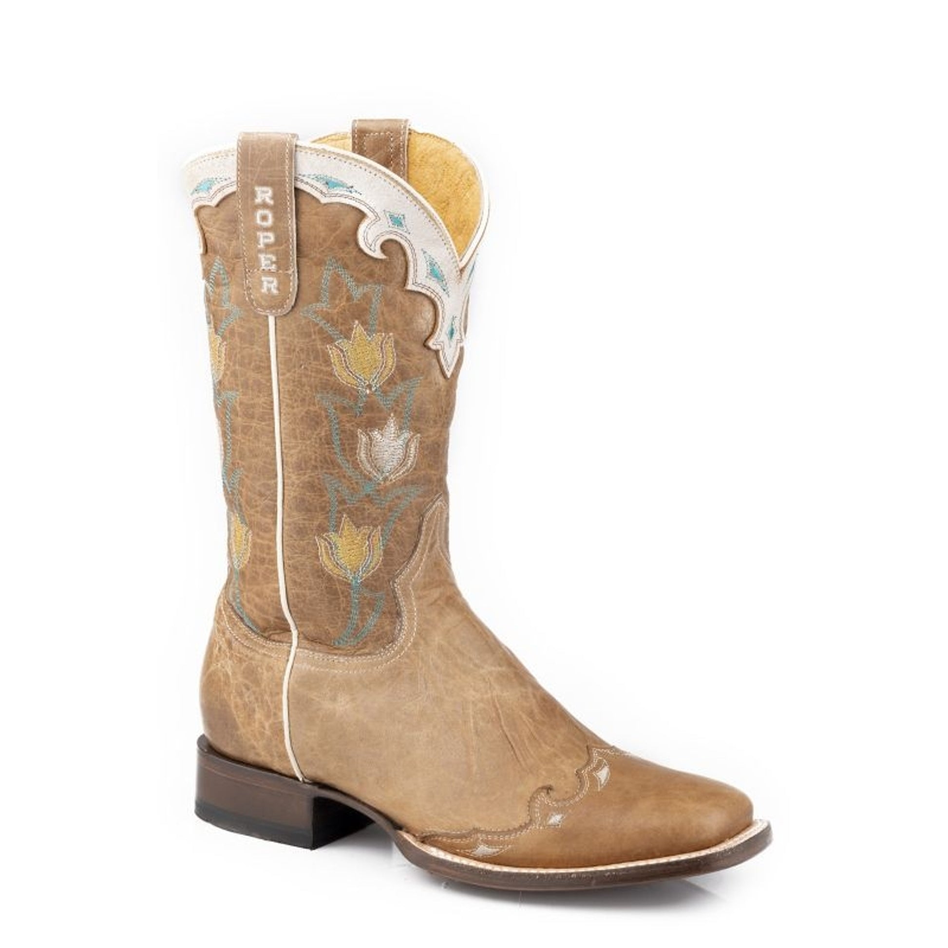 Roper Ladies Retro Flora Sq Toe Boots