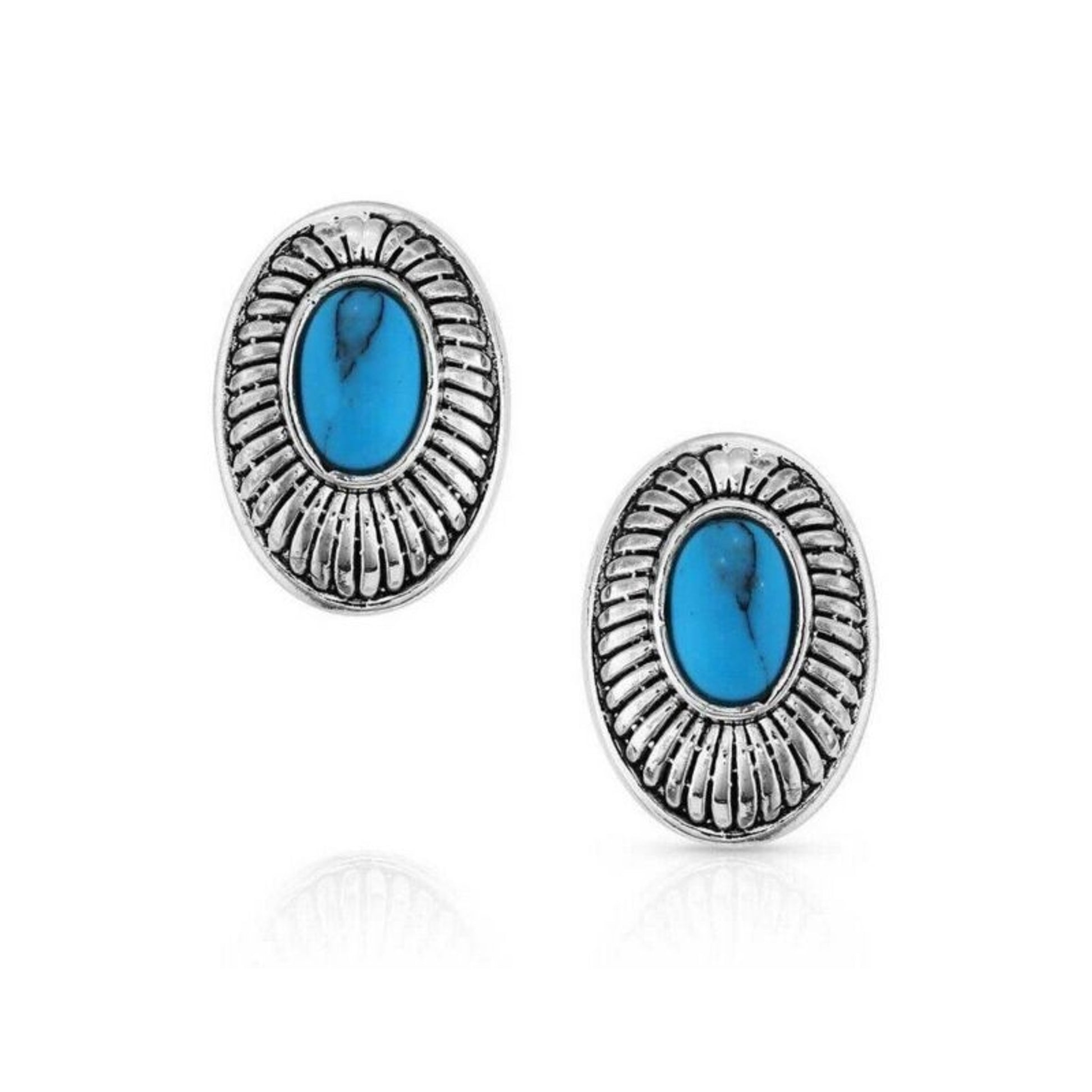 Montana Silversmiths Turquoise Cameo Post Earrings