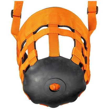 Tough 1 Nylon Grazing Muzzle Orange Horse