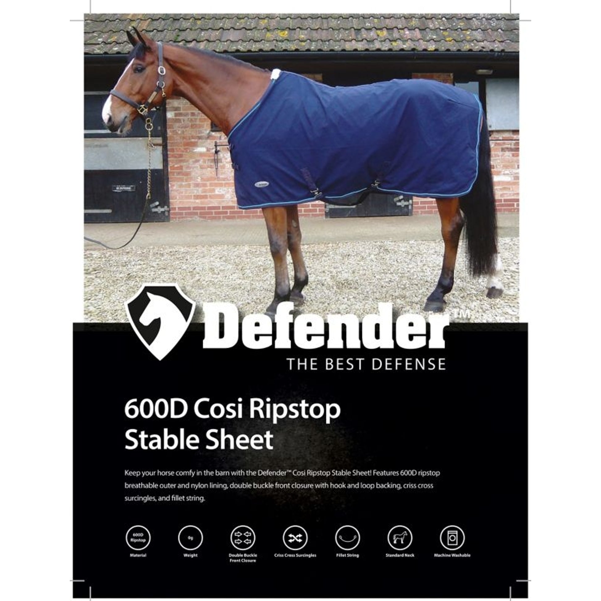 Defender 600D Cosi Ripstop Stable Sheet