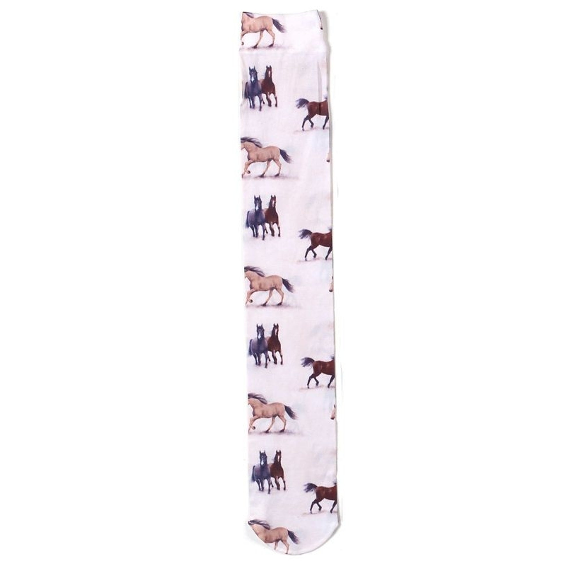 Ovation Ladies Zocks Boot Socks 9-11 Beige Horses