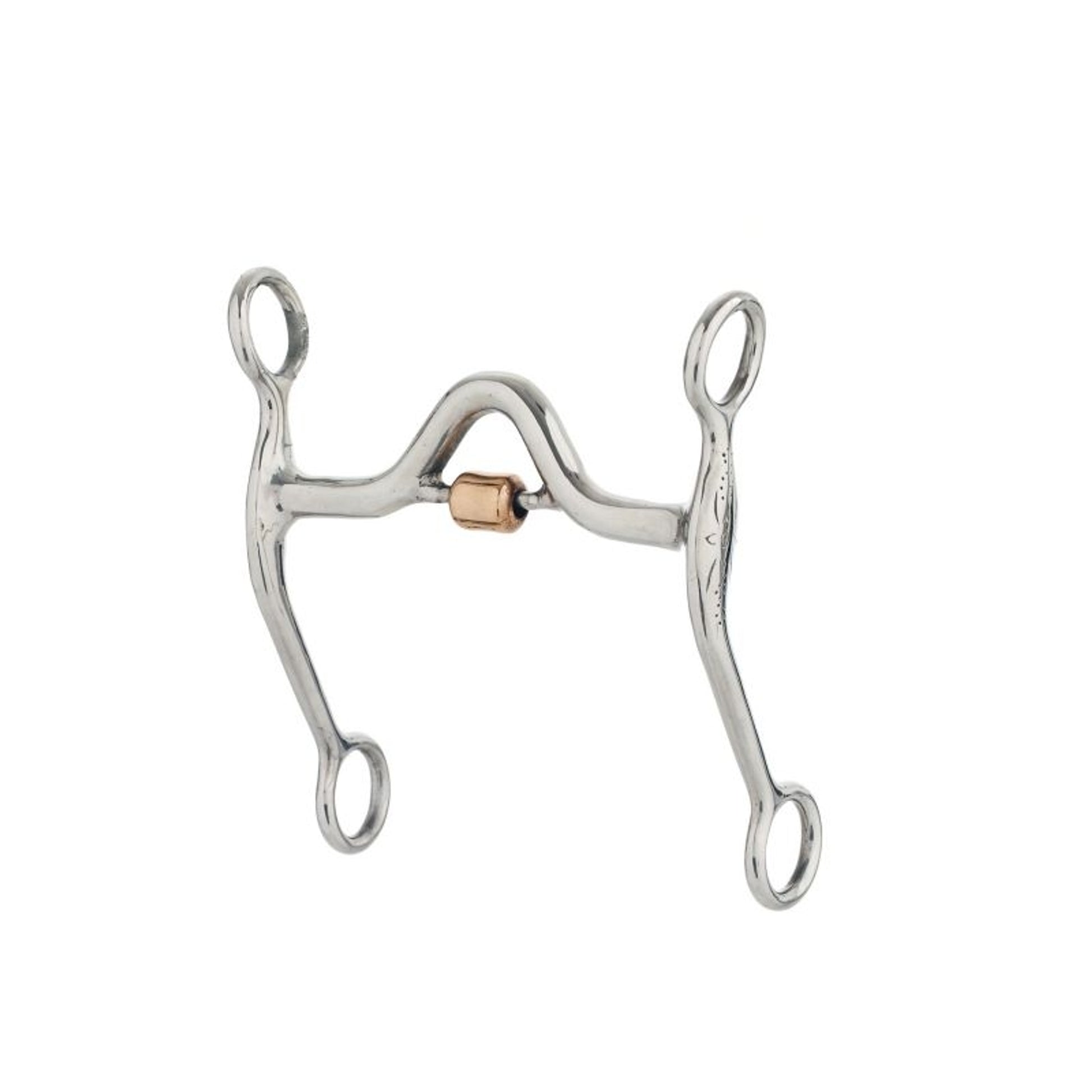 Stainless Steel Med Port Roller Curb Bit 5