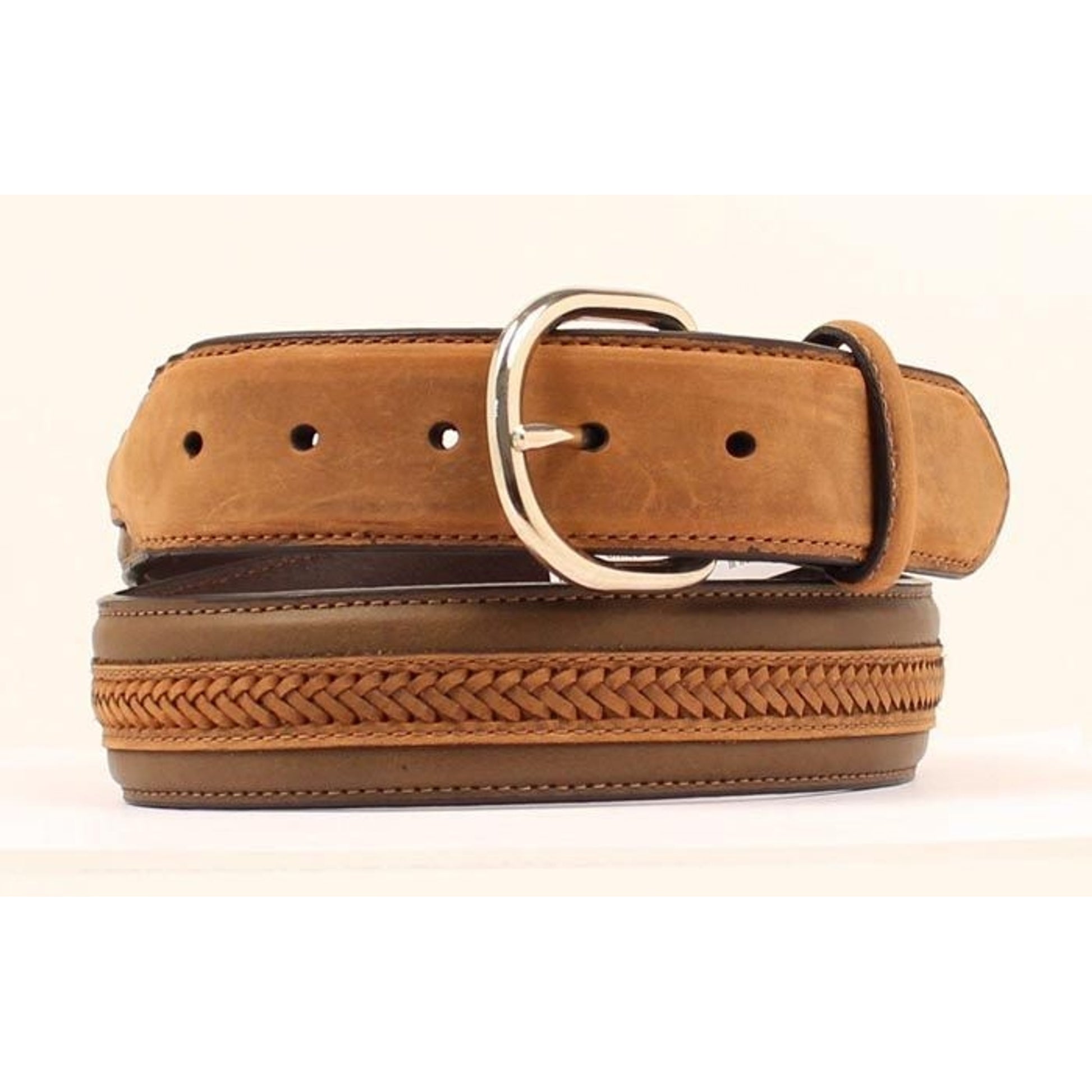 Nocona Center Lacing Mens Belt 28 Brown