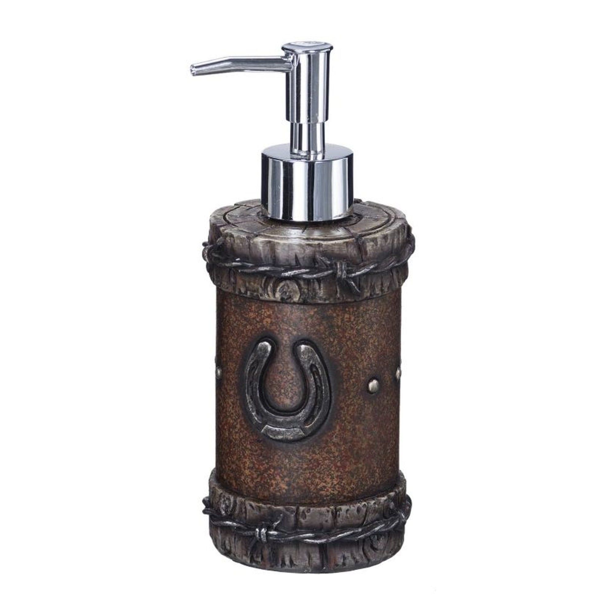 Gift Corral Soap Pump HorseshoeBk/Wh