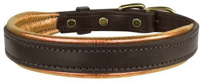 Perris Metallic Pad Leather Dog Collar LG HavPlat