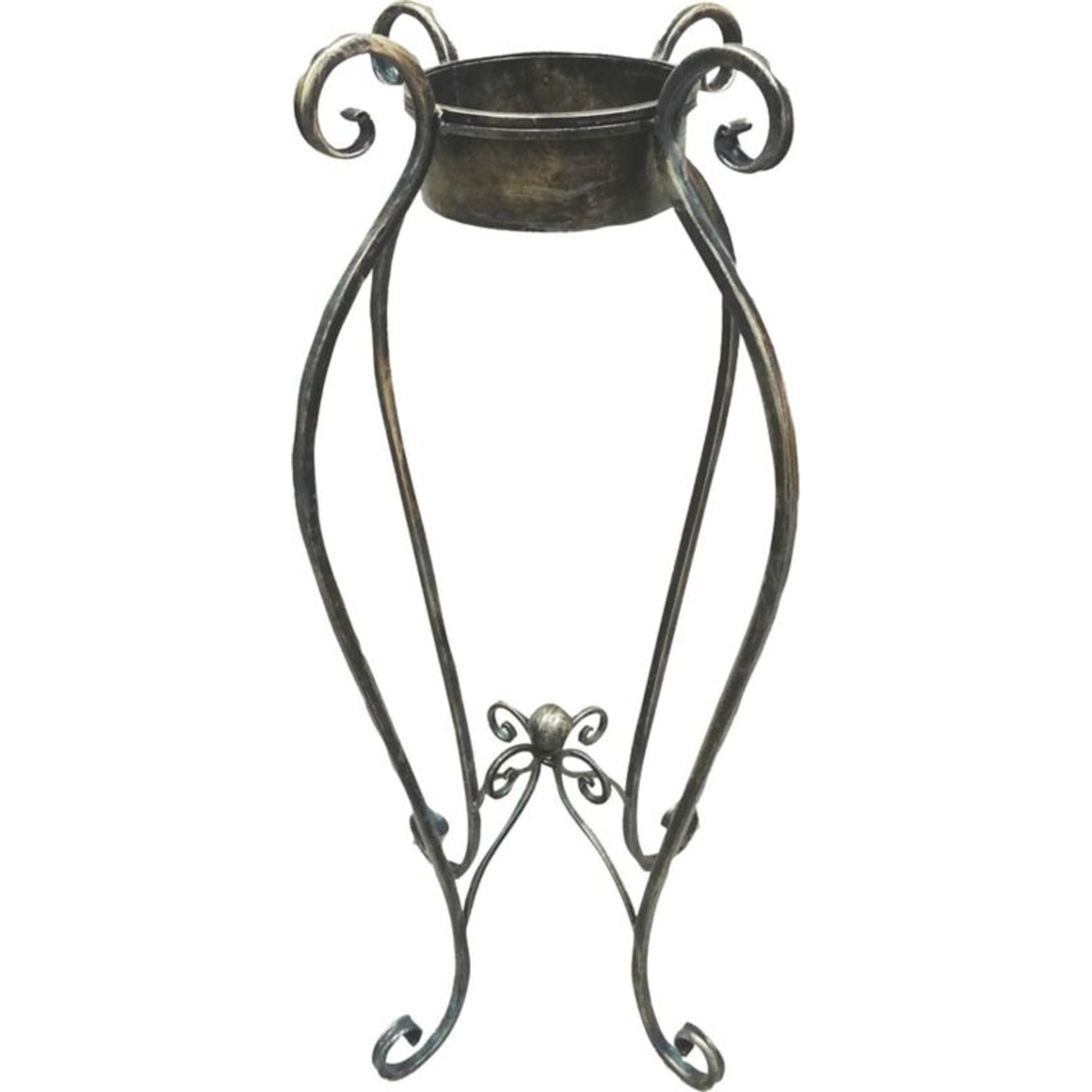 Antique Silver Globe Stand 30in Antique Silver