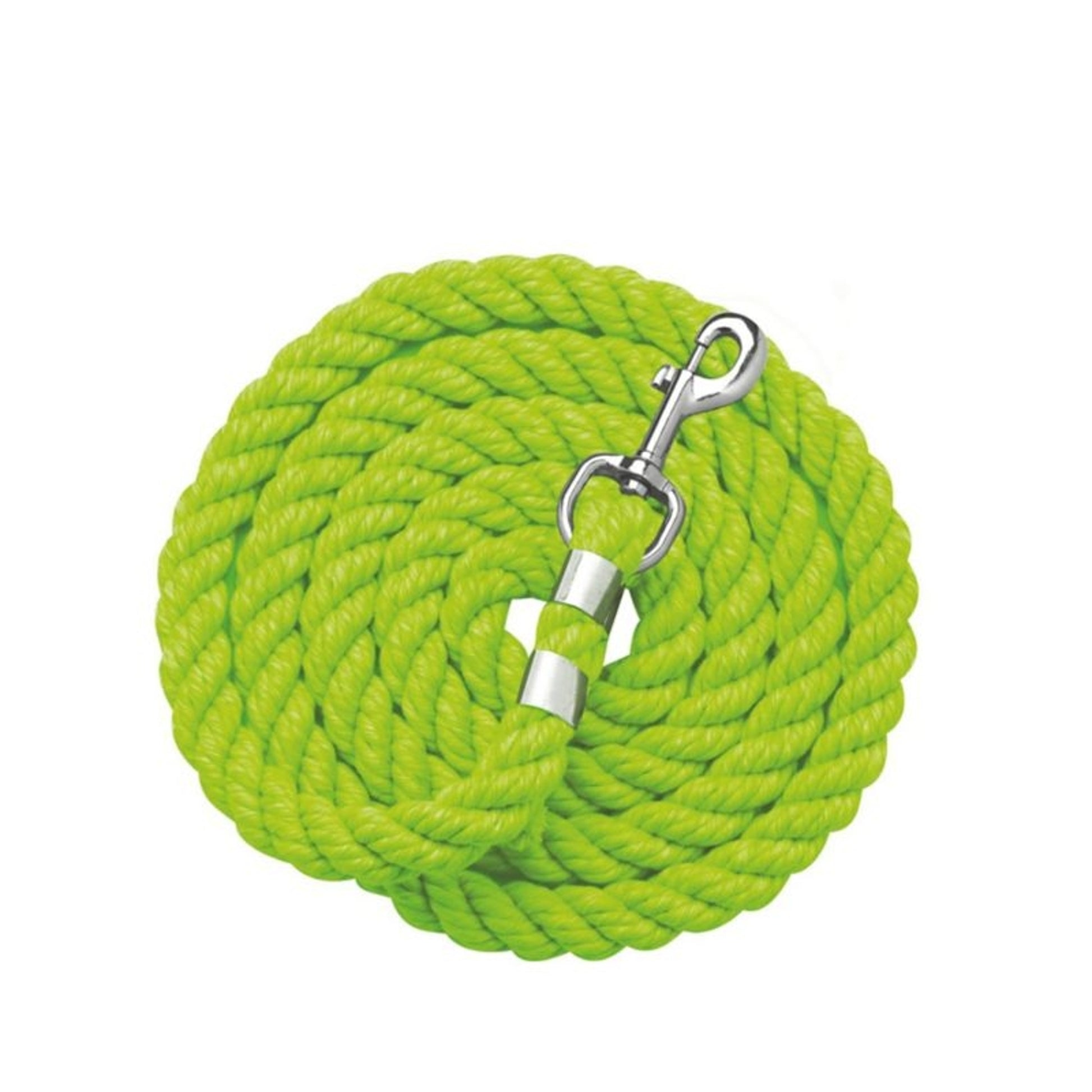 Perris Solid Cotton Lead With Chain - 1/2 6ft Brn