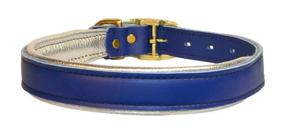 Perris Metallic Pad Leather Dog Collar LG HavPlat