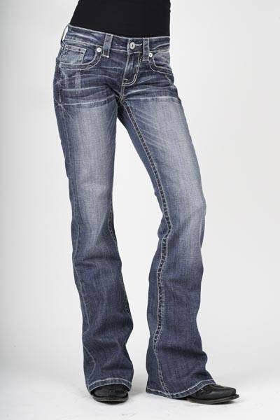 Stetson Ladies Heavy White S Pkt Jeans