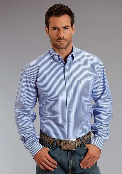 Mens Candy Stripe LS Snap Shirt