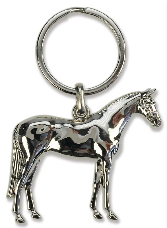 Kelley 3D Standing Horse KeychainBk/Wh