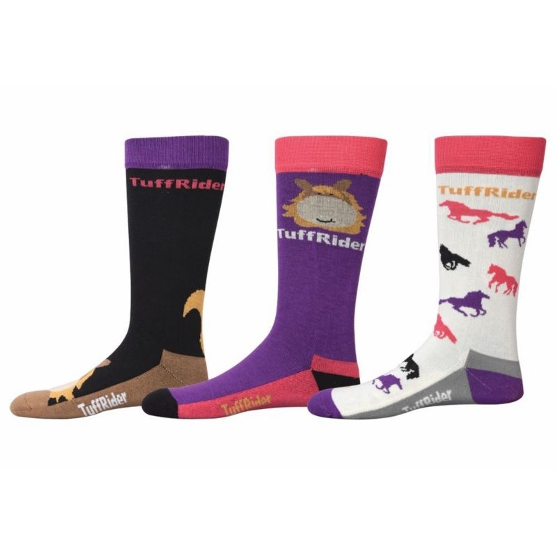Tuffrider Kids Asher Socks 3 Pack Brn