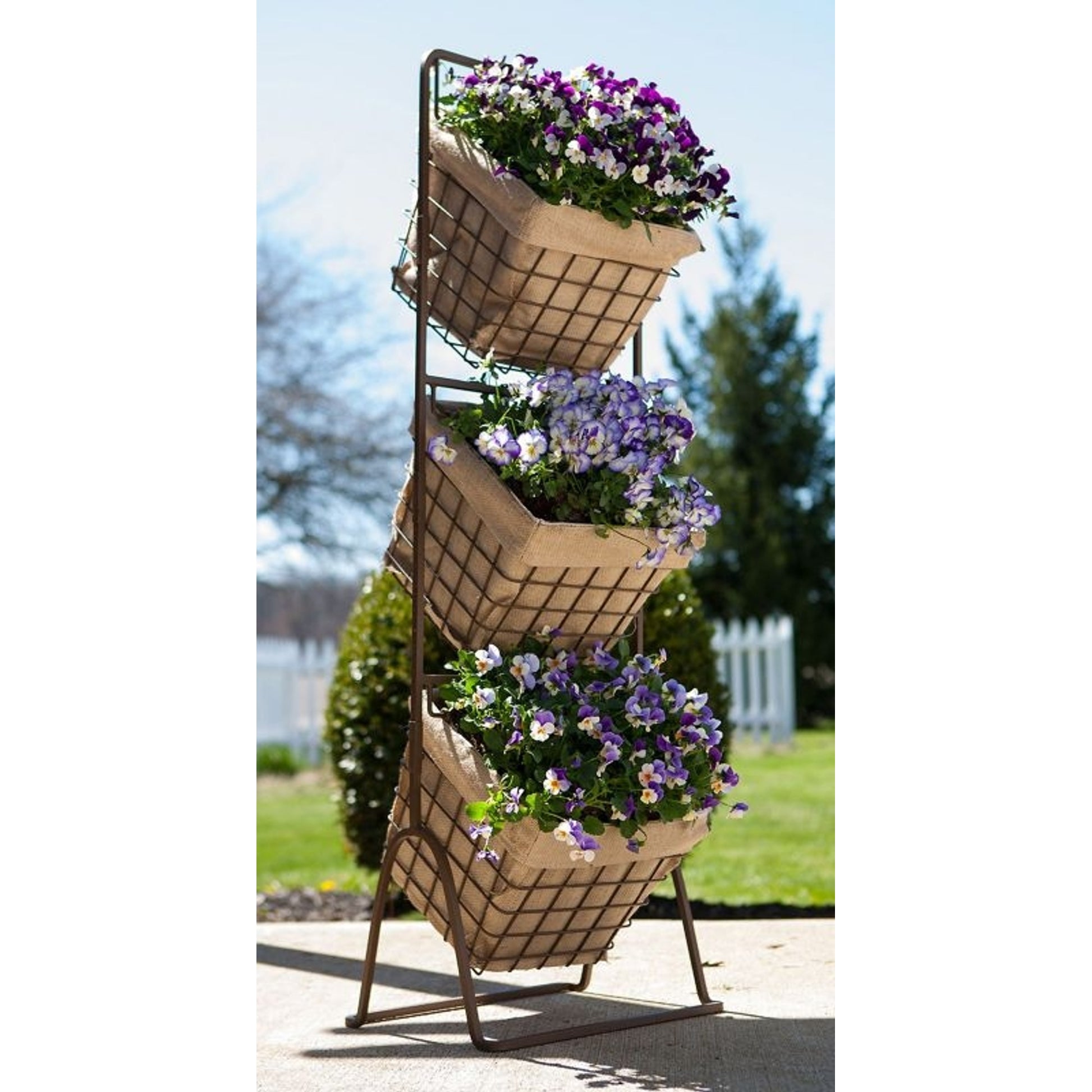 3 Tier Harvest Baskets Planter Stand 16x16x12