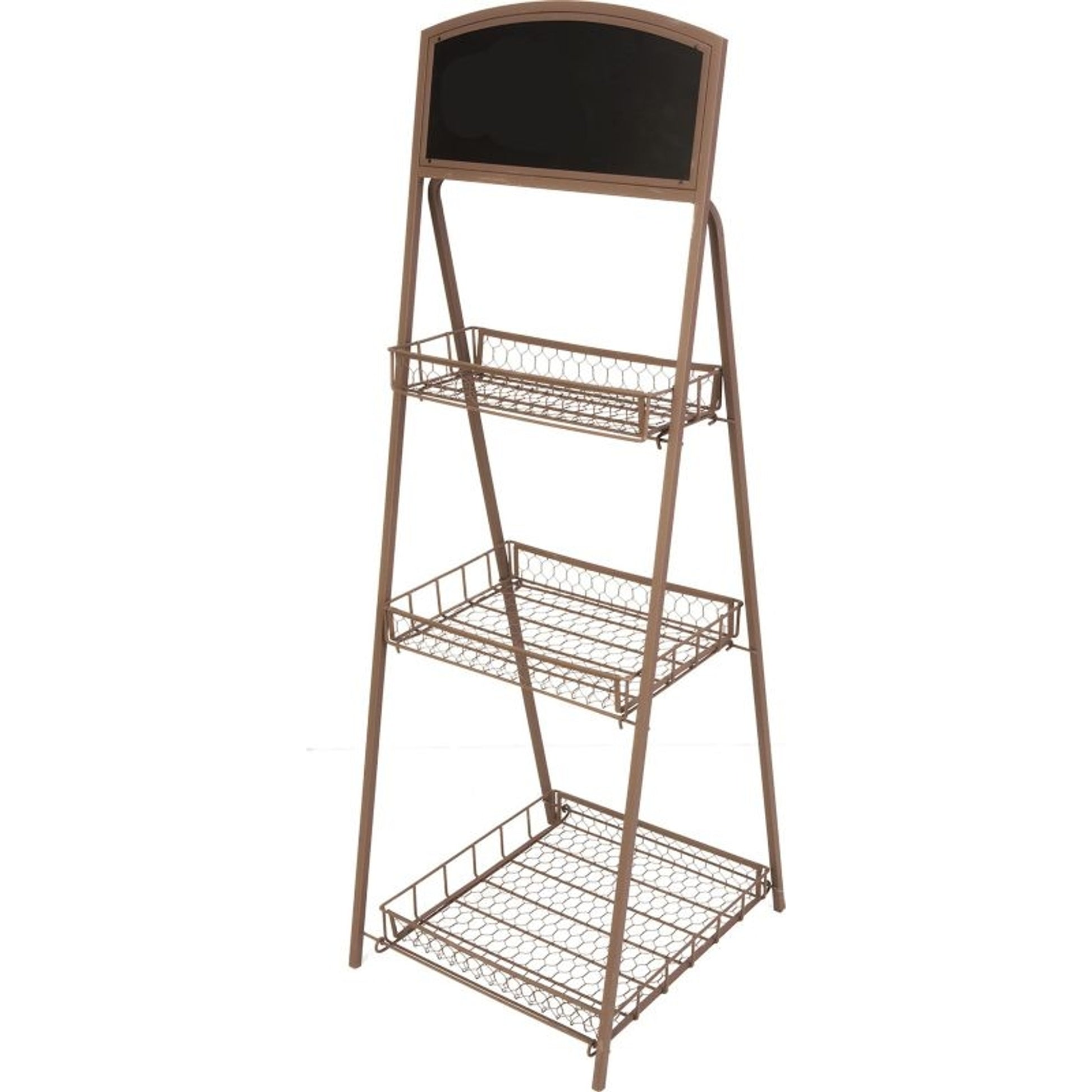 Rustic Plant Stand with Chalkboard 16Wx47Hx16D