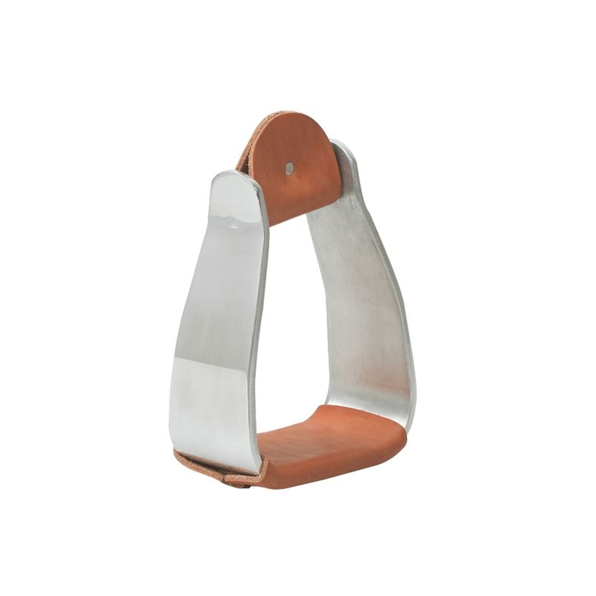 Weaver Sloped Aluminum Stirrups With Leather Brn