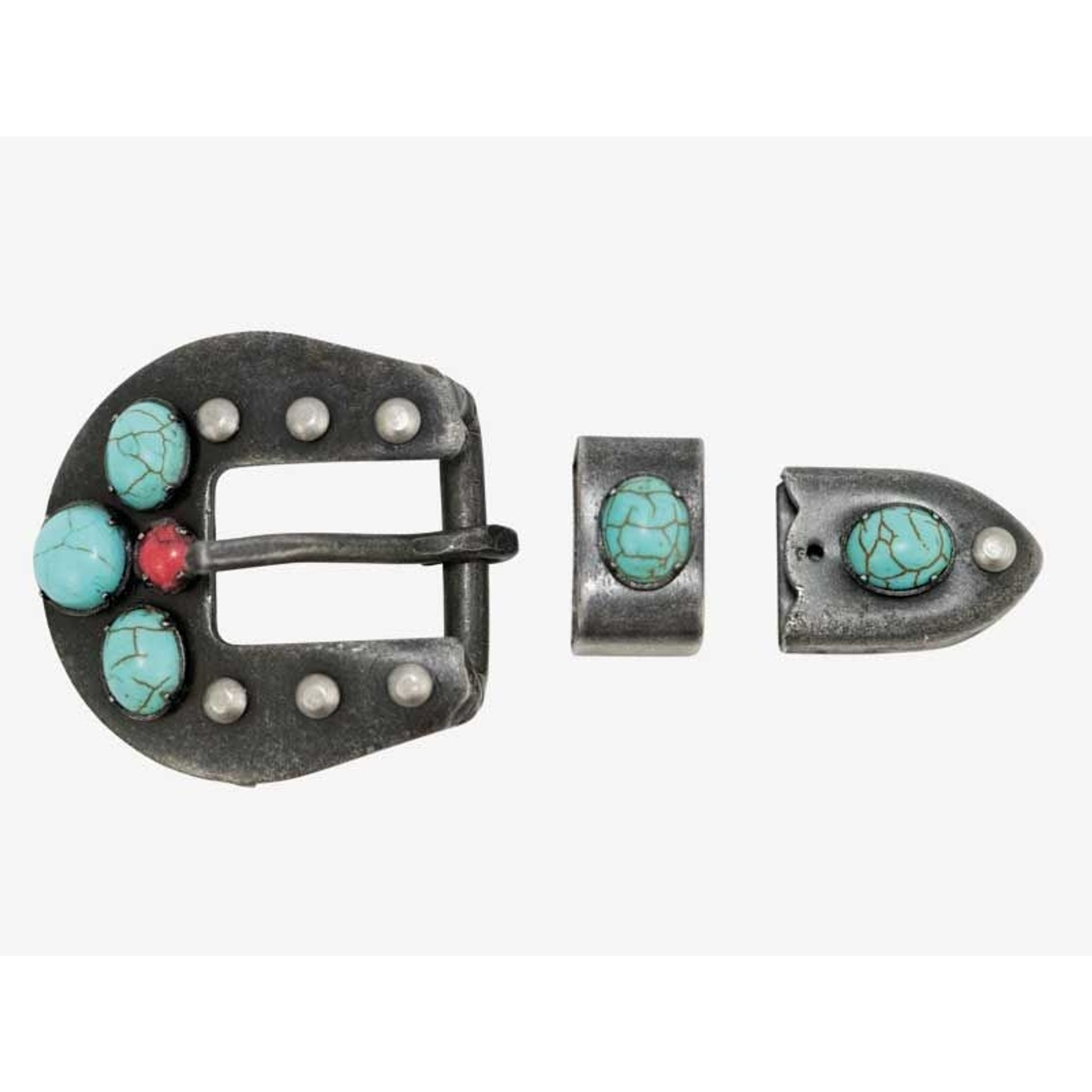 Southwest Collection Grey Steel Buckle Set 5/8 Gry