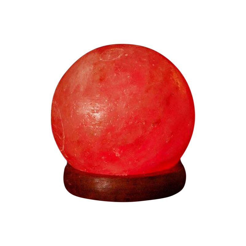Himalayan Rock Salt Globe Lamp 1lb Bk/Wh