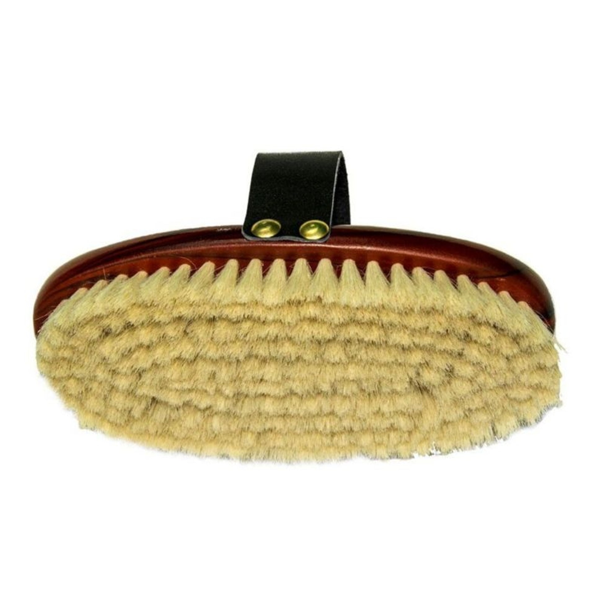 Goat Bristle Brush with Leather Hand Strap