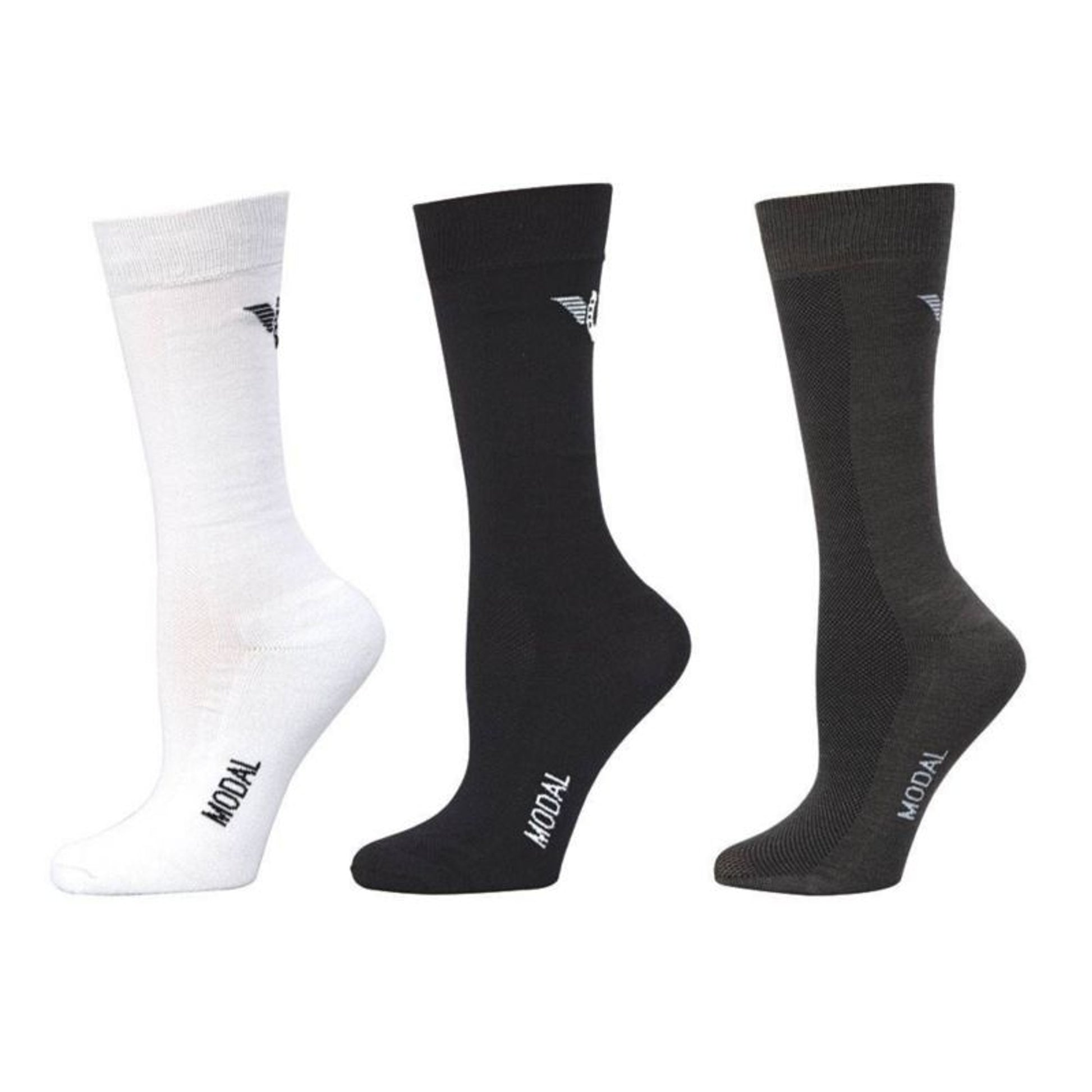 Tuffrider Modal Knee High Socks -3 Pack White/Blac