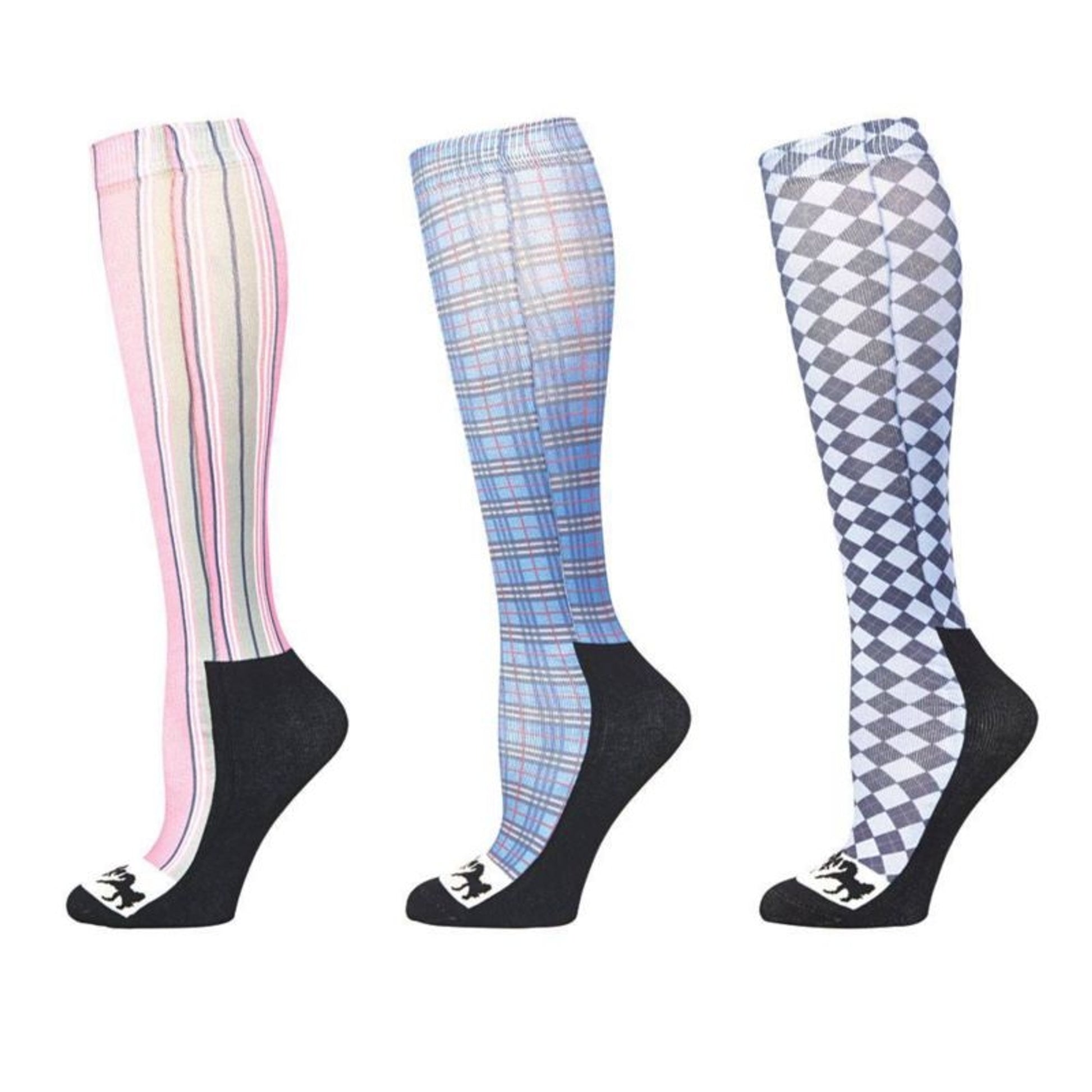 Equine Couture Isabel Padded Boot Socks - 3 Pack S