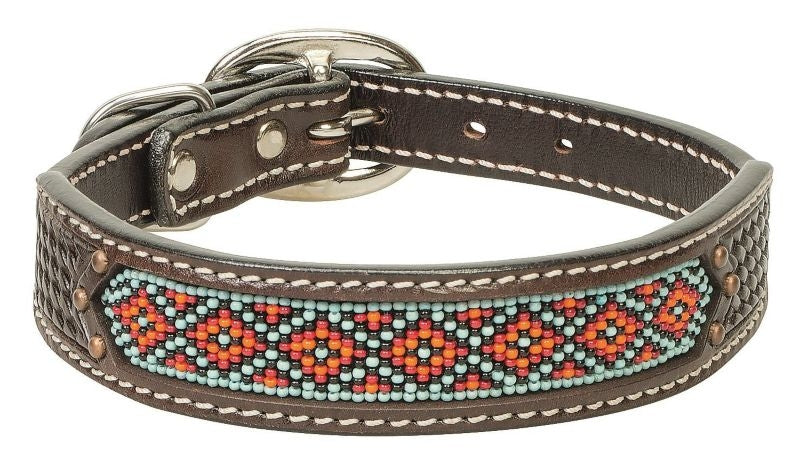 Weaver Beaded Basketweave Dog Collar
