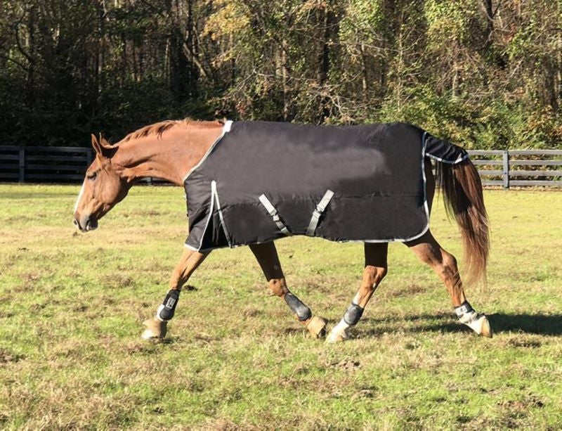1200D Waterproof Turnout Sheets 48in Navy/Silver
