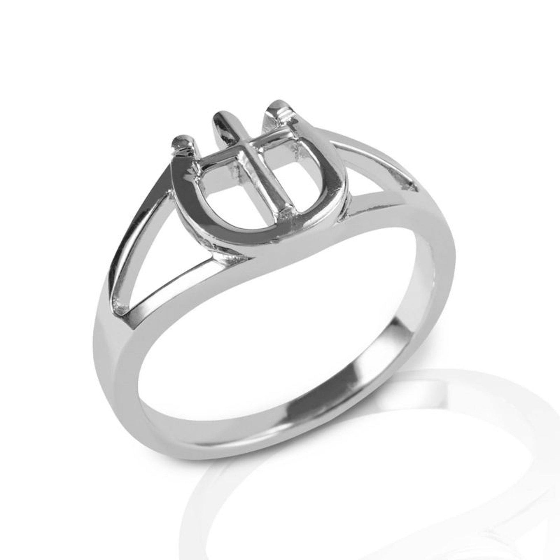 Kelly Herd Cross & Horseshoe Ring - Sterling Silve