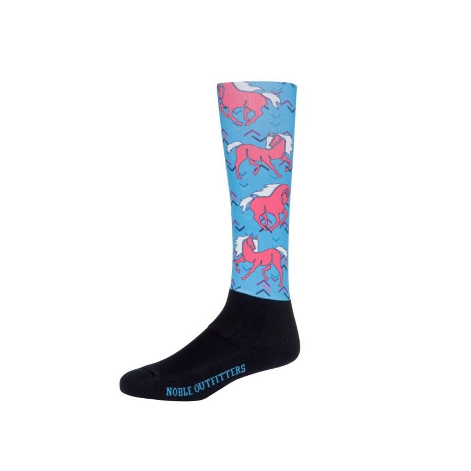 Over The Calf Peddies Girls Prints Pony in Pink Po