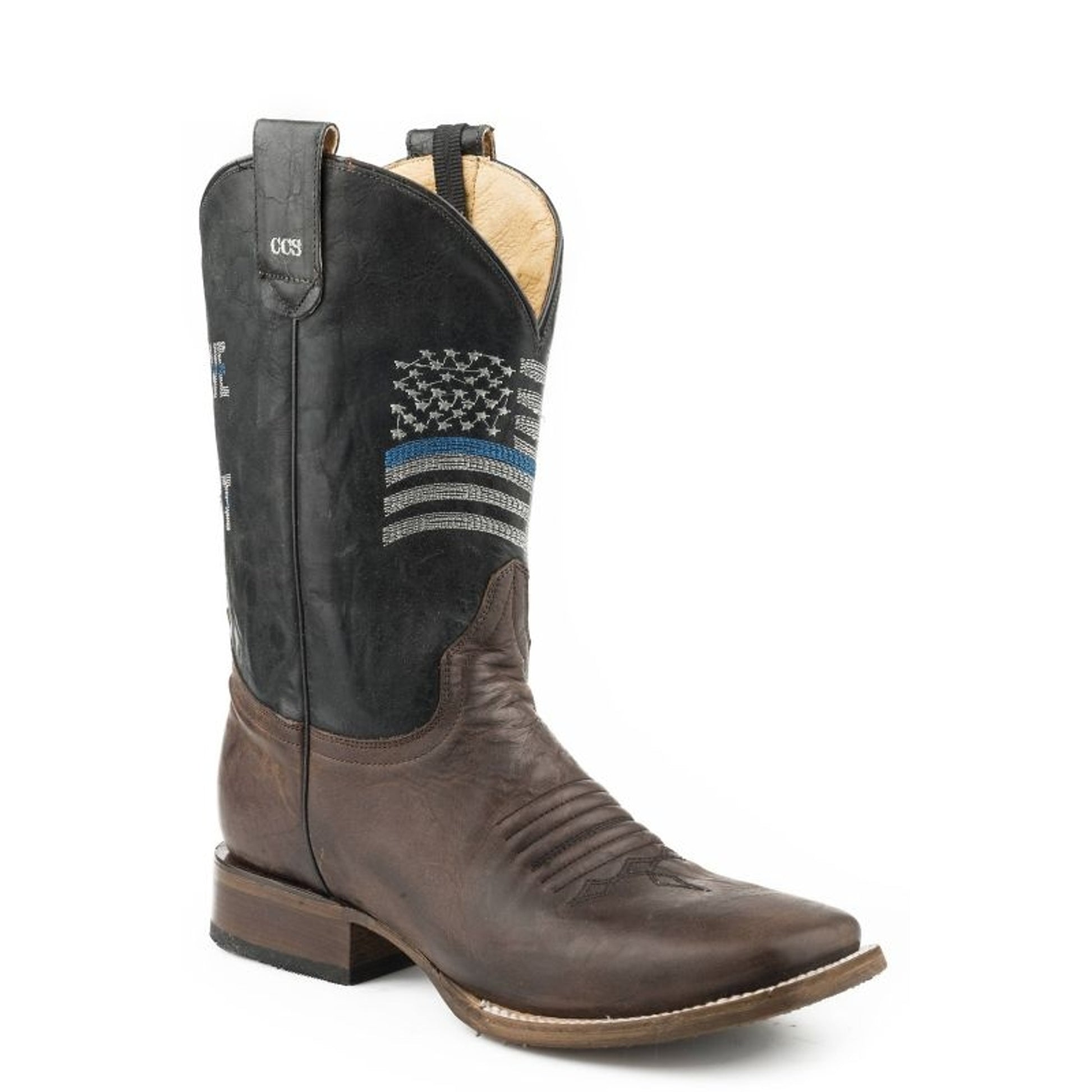 Roper Mens Thin Blue Line Conceal Carry Boots 10 D