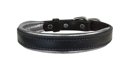 Perris Metallic Pad Leather Dog Collar LG HavPlat